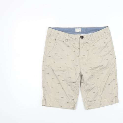 American Eagle Boys Beige Chino Shorts 14 Years Cotton Twill Casual