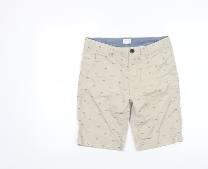 American Eagle Boys Beige Chino Shorts 14 Years Cotton Twill Casual