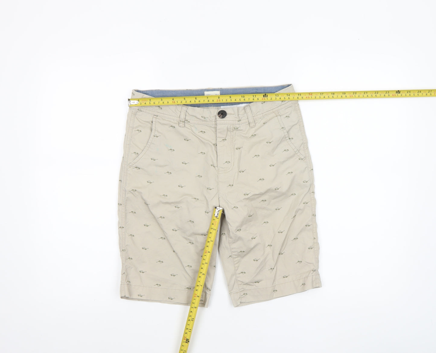 American Eagle Boys Beige Chino Shorts 14 Years Cotton Twill Casual
