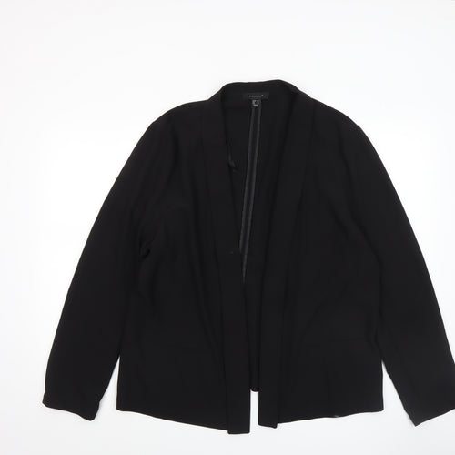Atmosphere Women Black Size 20 Shawl Collar Open Front Blazer Jacket
