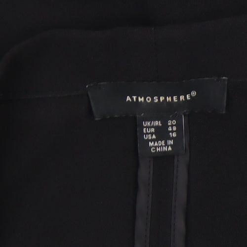 Atmosphere Women Black Size 20 Shawl Collar Open Front Blazer Jacket