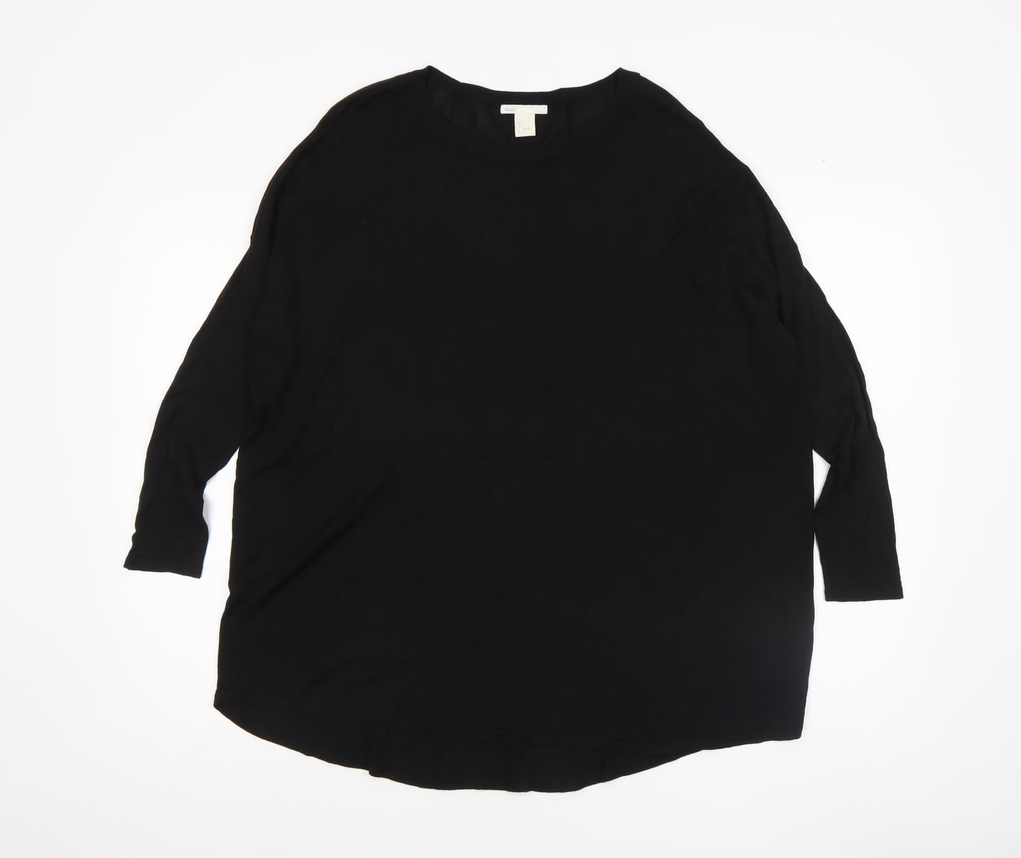 H&M Women Black Relaxed Long Sleeve Pullover Jumper Size 8