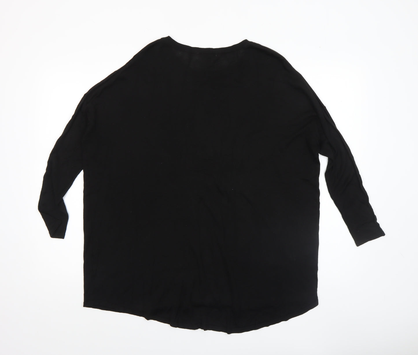 H&M Women Black Relaxed Long Sleeve Pullover Jumper Size 8