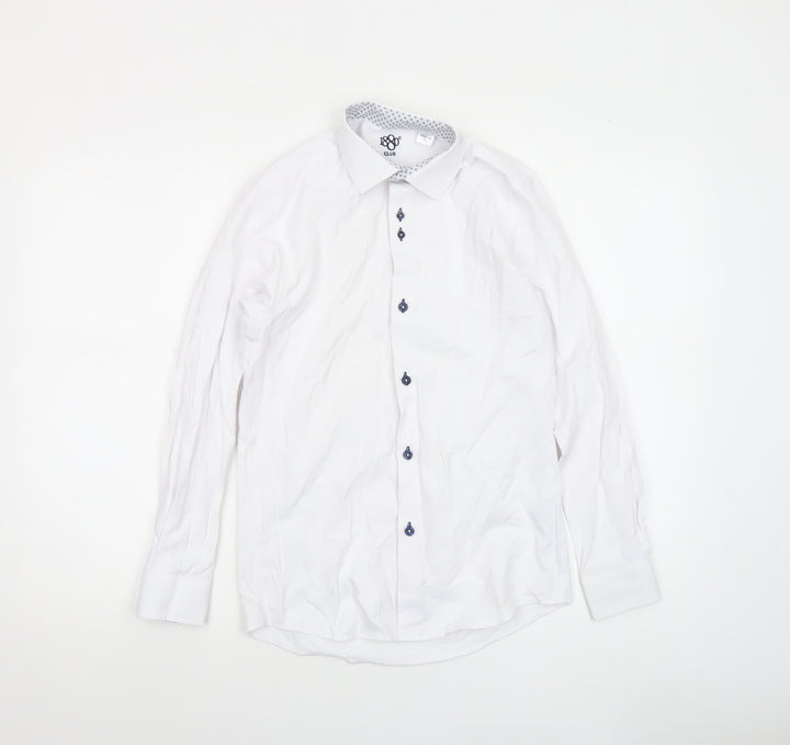 1880 Club Boys White Long Sleeve Button-Up Dress Shirt Size 158