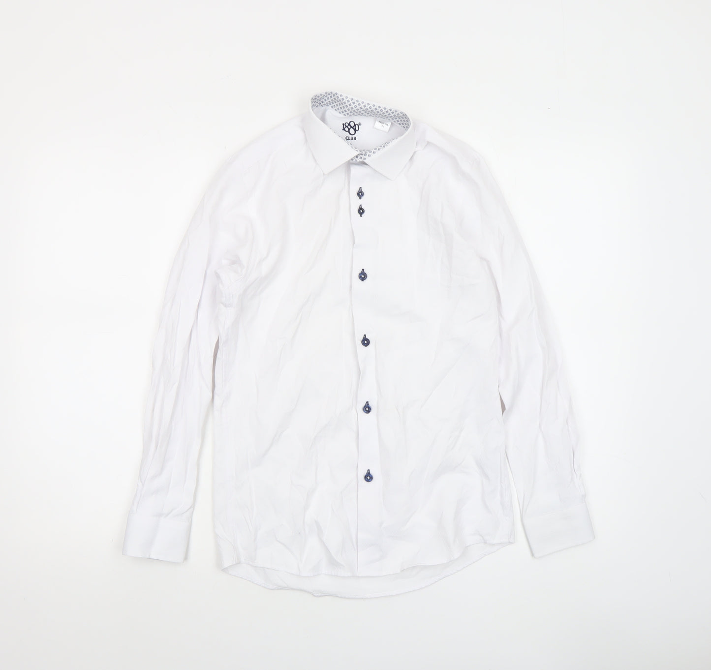 1880 Club Boys White Long Sleeve Button-Up Dress Shirt Size 158