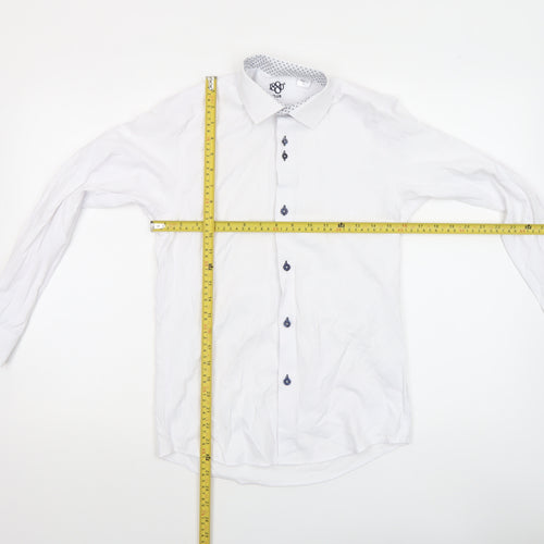 1880 Club Boys White Long Sleeve Button-Up Dress Shirt Size 158
