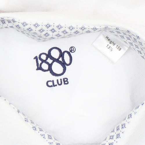 1880 Club Boys White Long Sleeve Button-Up Dress Shirt Size 158