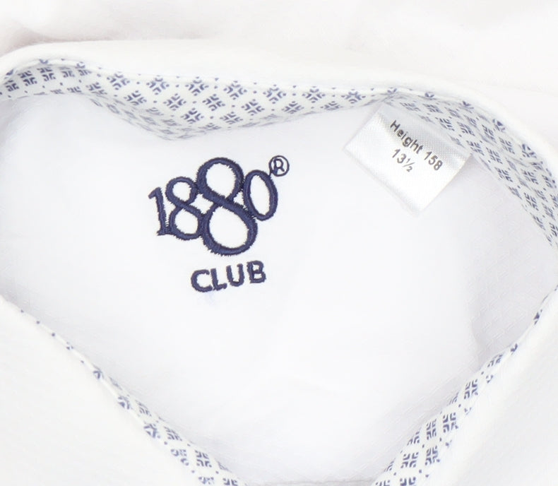 1880 Club Boys White Long Sleeve Button-Up Dress Shirt Size 158