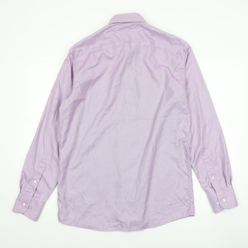 Eterna 1863 Men’s Purple Geometric Dress Shirt 40cm Modern Fit