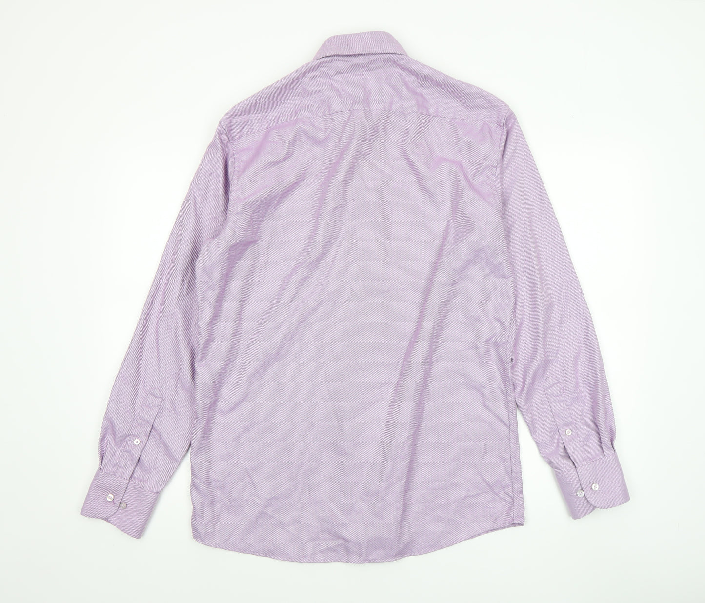 Eterna 1863 Men’s Purple Geometric Dress Shirt 40cm Modern Fit