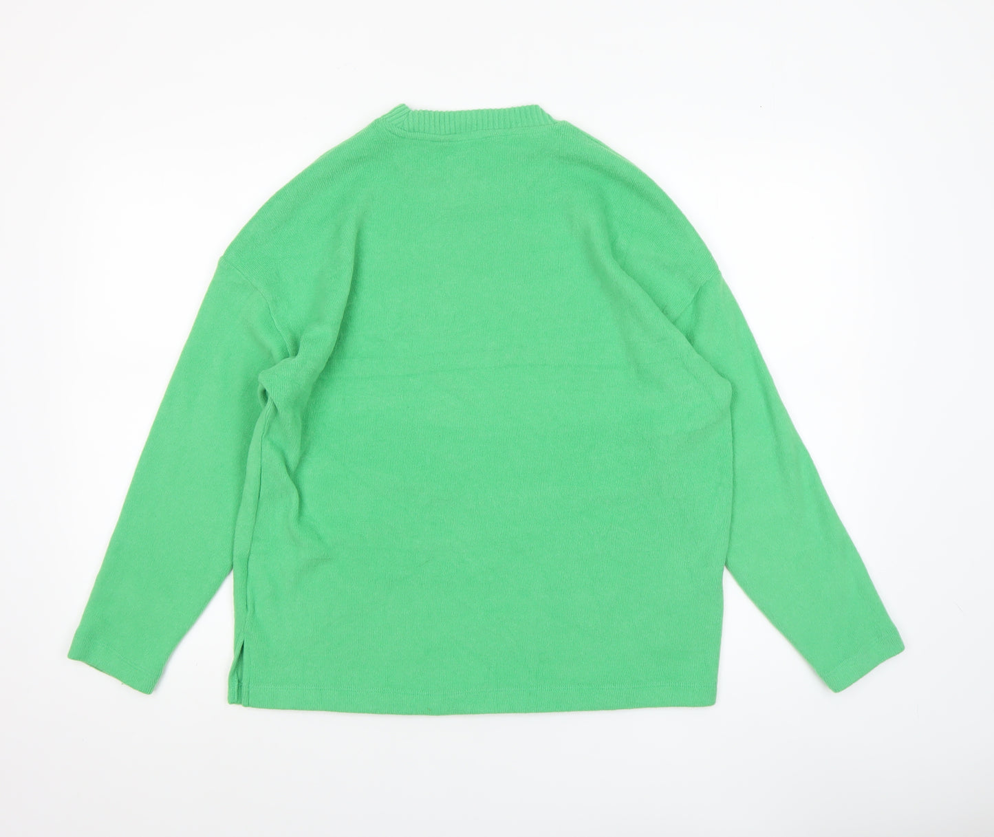 F&F Women’s Green Crew Neck Cotton Knit Jumper Size M