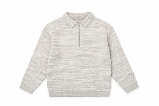 Next Boys Beige Half Zip Collared Jumper 5 Years Cotton Blend Knitwear