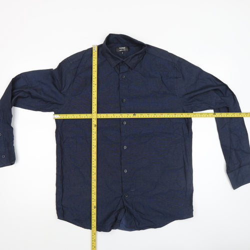 Dunnes Stores Men’s Blue Regular Fit Long Sleeve Button-Up Shirt M