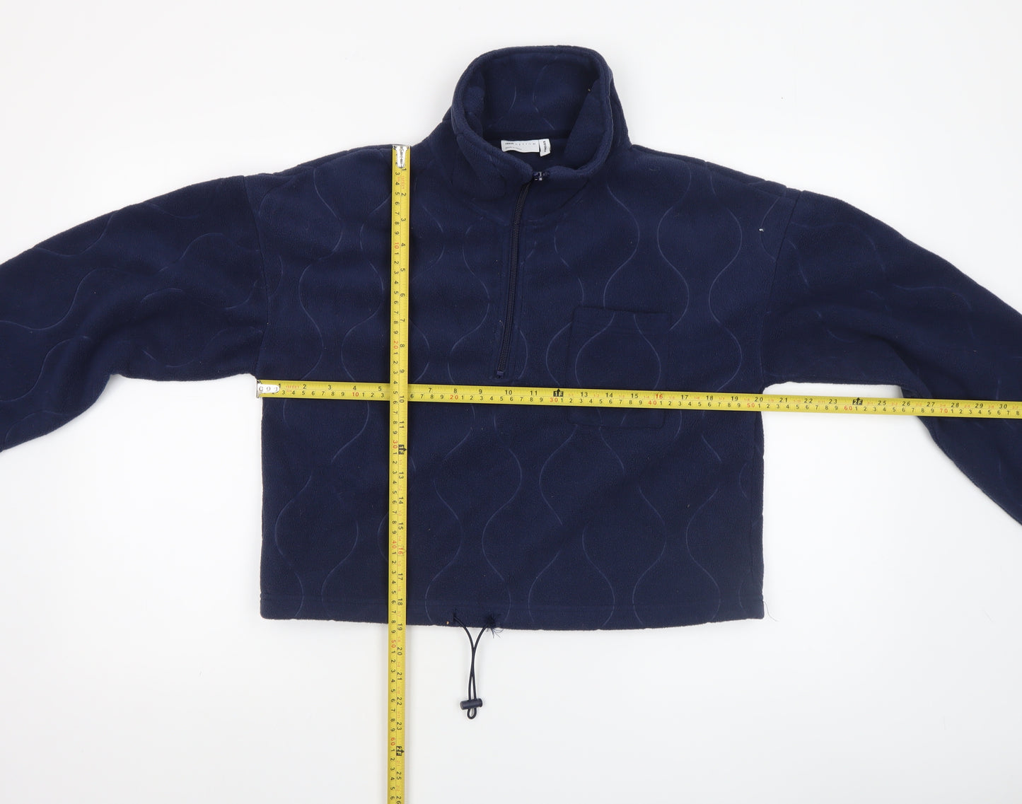 ASOS Design Women's Navy Fleece 1/4 Zip Pullover Sweatshirt Size M