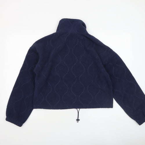 ASOS Design Women's Navy Fleece 1/4 Zip Pullover Sweatshirt Size M