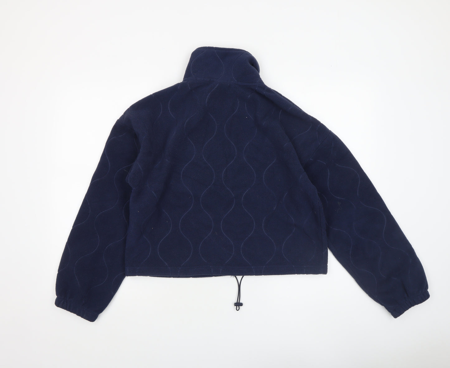 ASOS Design Women's Navy Fleece 1/4 Zip Pullover Sweatshirt Size M