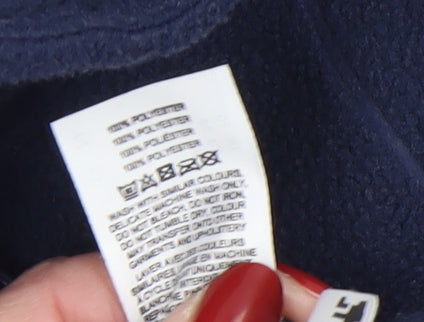 ASOS Design Women's Navy Fleece 1/4 Zip Pullover Sweatshirt Size M