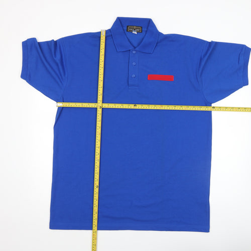 ARCO Workwear Blue Men's L Polo Shirt Polyester Cotton