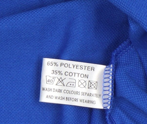 ARCO Workwear Blue Men's L Polo Shirt Polyester Cotton