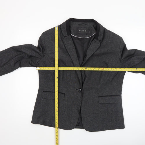 Dunnes Women Grey Pinstripe Blazer Jacket Size 18 Classic Fit