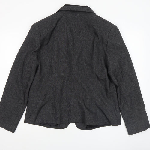 Dunnes Women Grey Pinstripe Blazer Jacket Size 18 Classic Fit