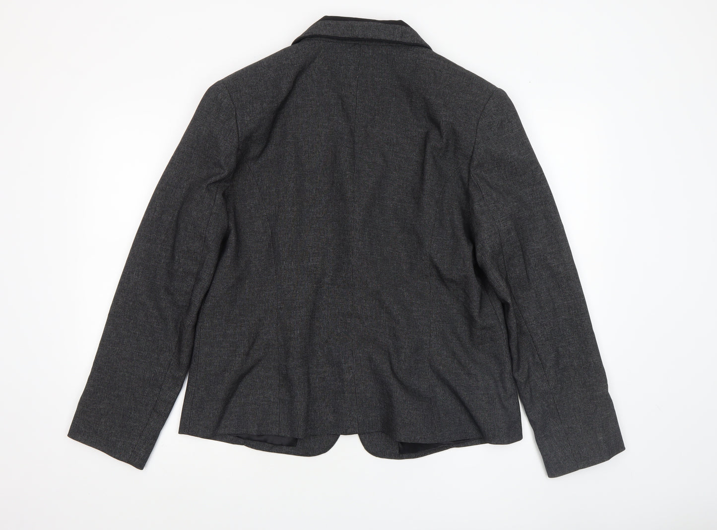 Dunnes Women Grey Pinstripe Blazer Jacket Size 18 Classic Fit