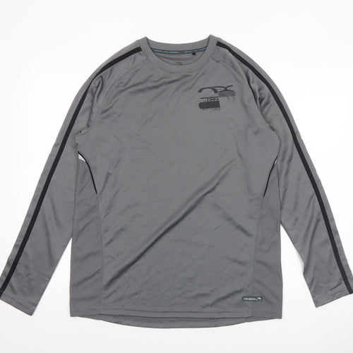 Next Boys Grey Long Sleeve Sports Top 15 Years Polyester Activewear