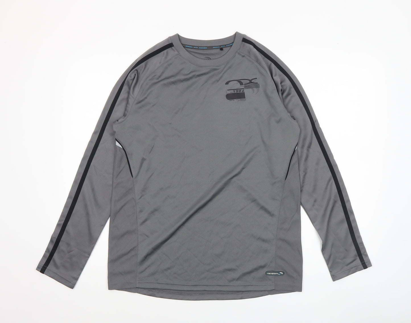 Next Boys Grey Long Sleeve Sports Top 15 Years Polyester Activewear