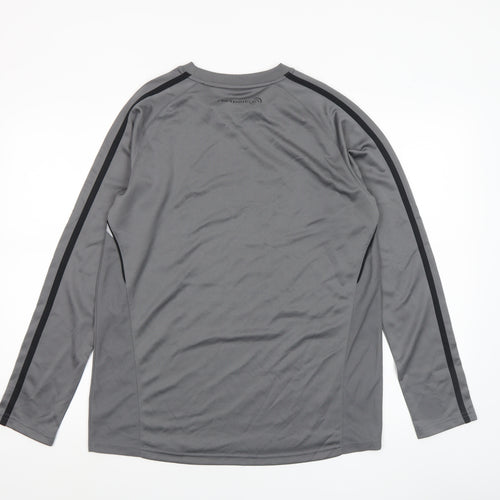 Next Boys Grey Long Sleeve Sports Top 15 Years Polyester Activewear