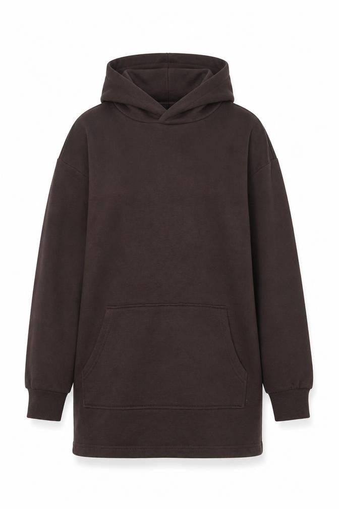 H&M Divided Women Brown Pullover Hoodie XXS Cotton Blend Casual