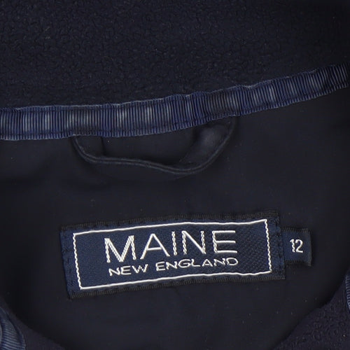 Maine New England Women's Blue Fleece Full Zip Jacket Size 12