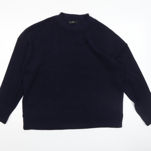 F&F Women's Blue Crew Neck Long Sleeve Pullover Jumper Size M