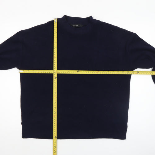F&F Women's Blue Crew Neck Long Sleeve Pullover Jumper Size M