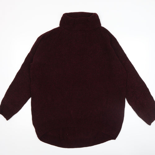 Primark Women’s Brown Roll Neck Chunky Knit Jumper Size 2XS