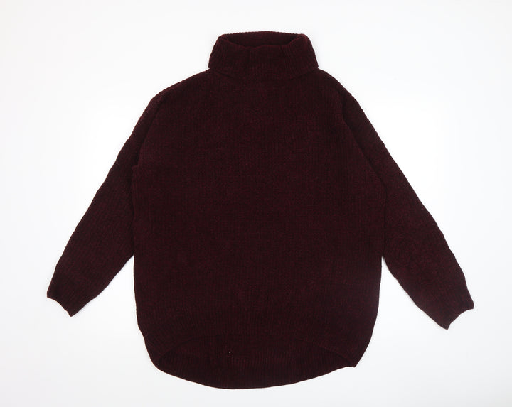 Primark Women’s Brown Roll Neck Chunky Knit Jumper Size 2XS