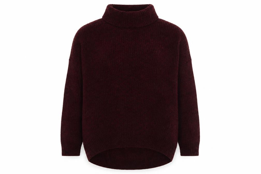 Primark Women’s Brown Roll Neck Chunky Knit Jumper Size 2XS