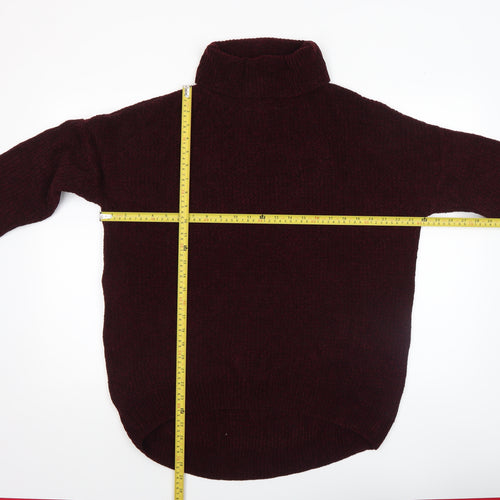 Primark Women’s Brown Roll Neck Chunky Knit Jumper Size 2XS