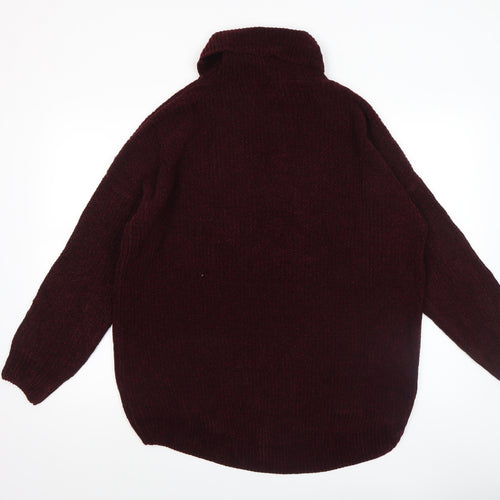 Primark Women’s Brown Roll Neck Chunky Knit Jumper Size 2XS