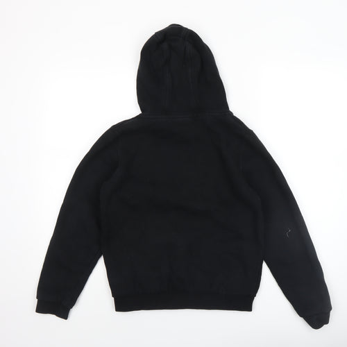 Ellesse Boys Black Pullover Hoodie 12-13 Years Logo Cotton Blend