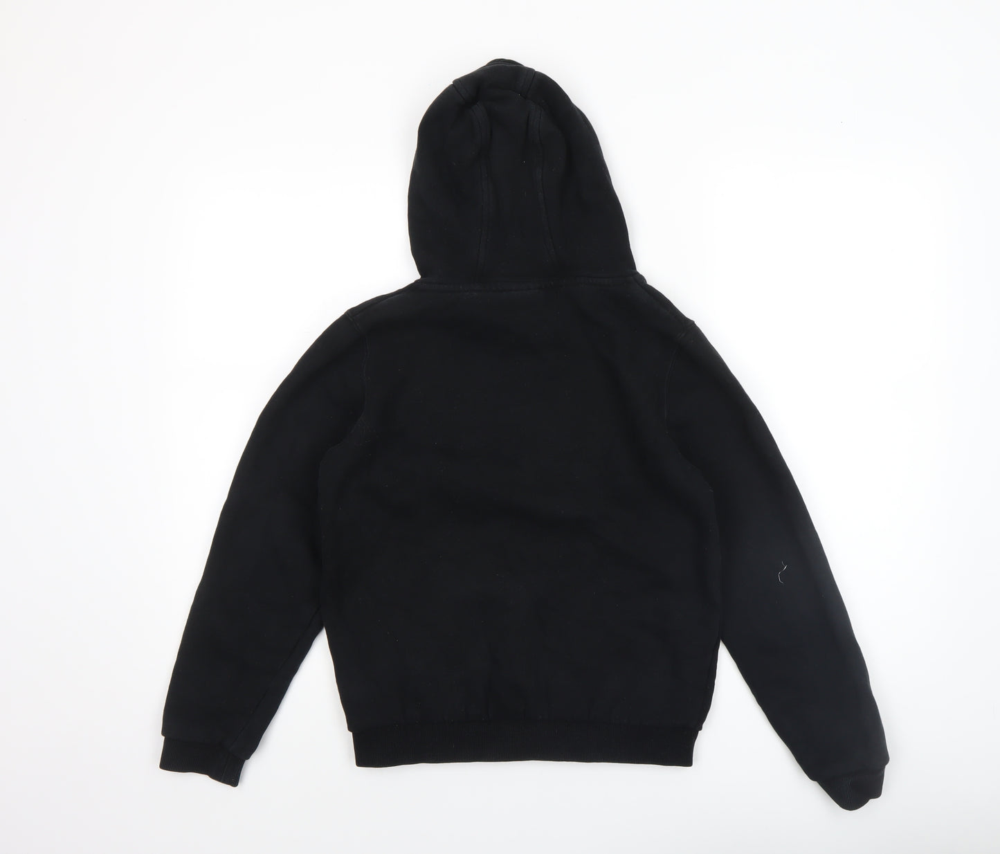 Ellesse Boys Black Pullover Hoodie 12-13 Years Logo Cotton Blend