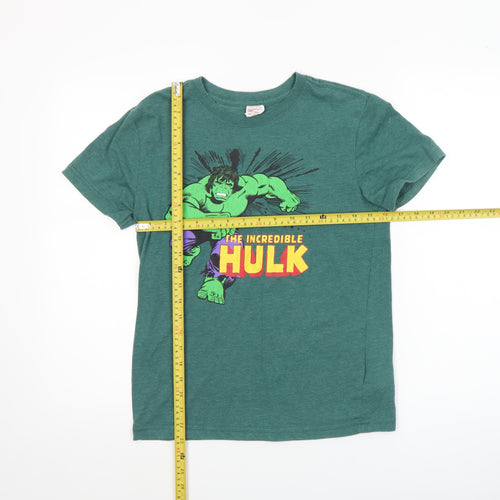 Marvel Comics Boys Green The Incredible Hulk T-Shirt Size 12 Years