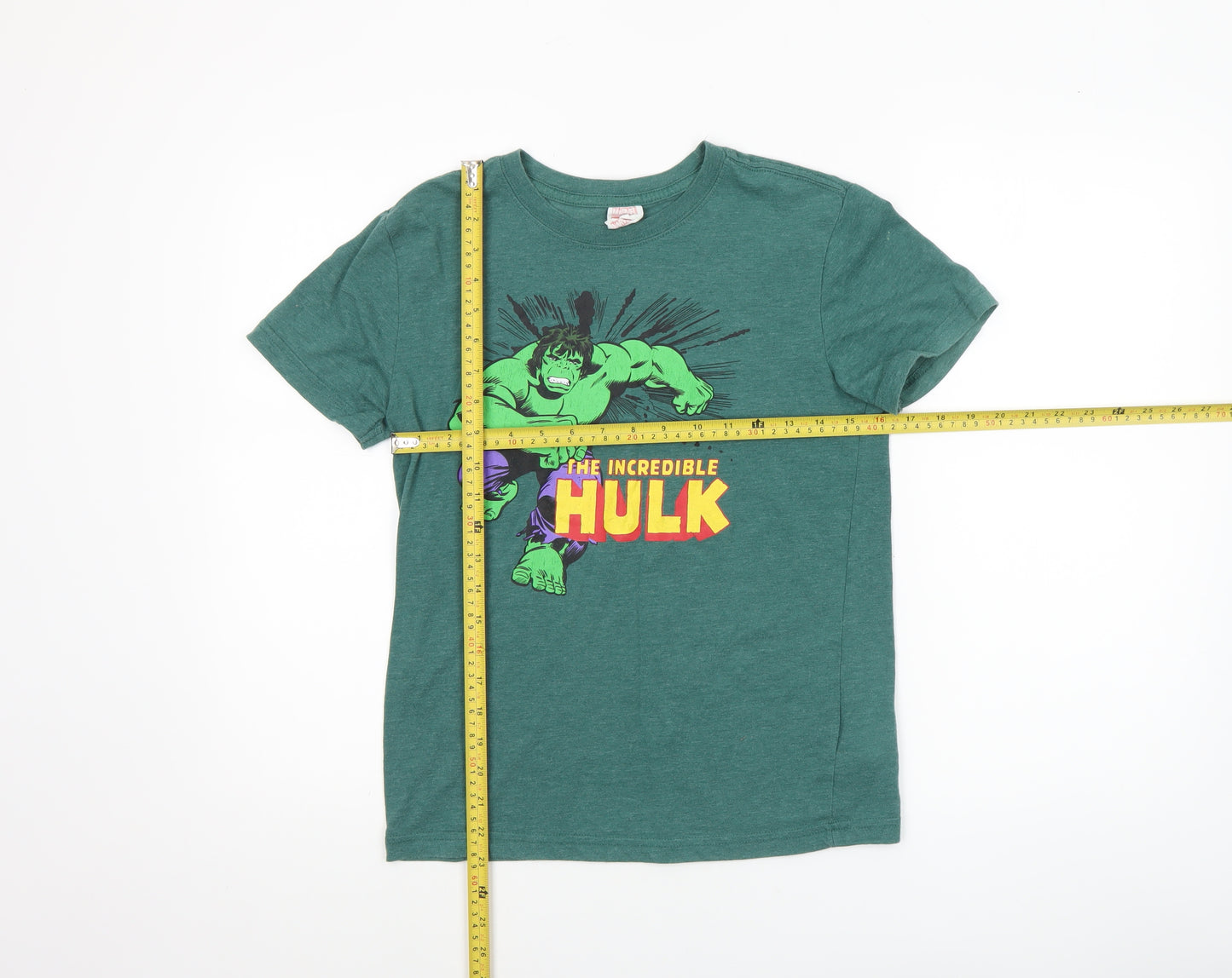 Marvel Comics Boys Green The Incredible Hulk T-Shirt Size 12 Years