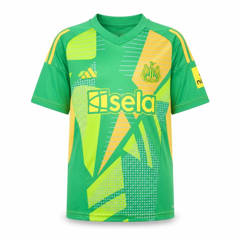 adidas Boys Green Slim Fit Football Jersey T-Shirt Size 22