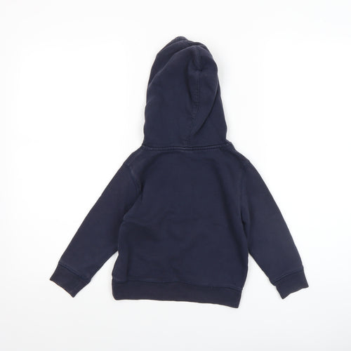 GAP Boys Navy Blue Pullover Hoodie 3 Years Cotton Logo Sweatshirt