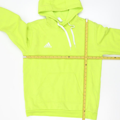Adidas Men's Yellow Pullover Hoodie Size M Regular Fit Fleece