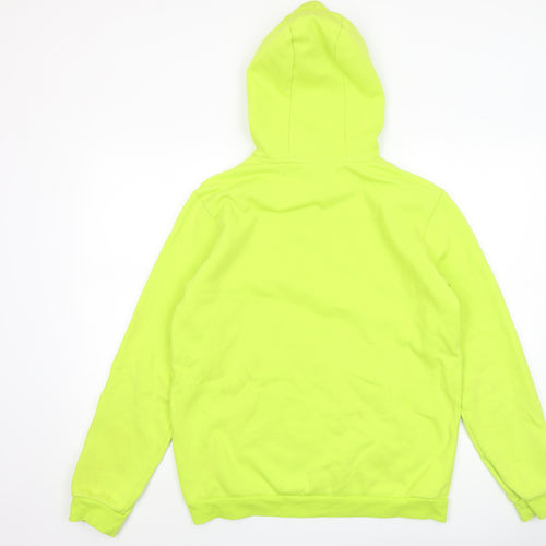 Adidas Men's Yellow Pullover Hoodie Size M Regular Fit Fleece