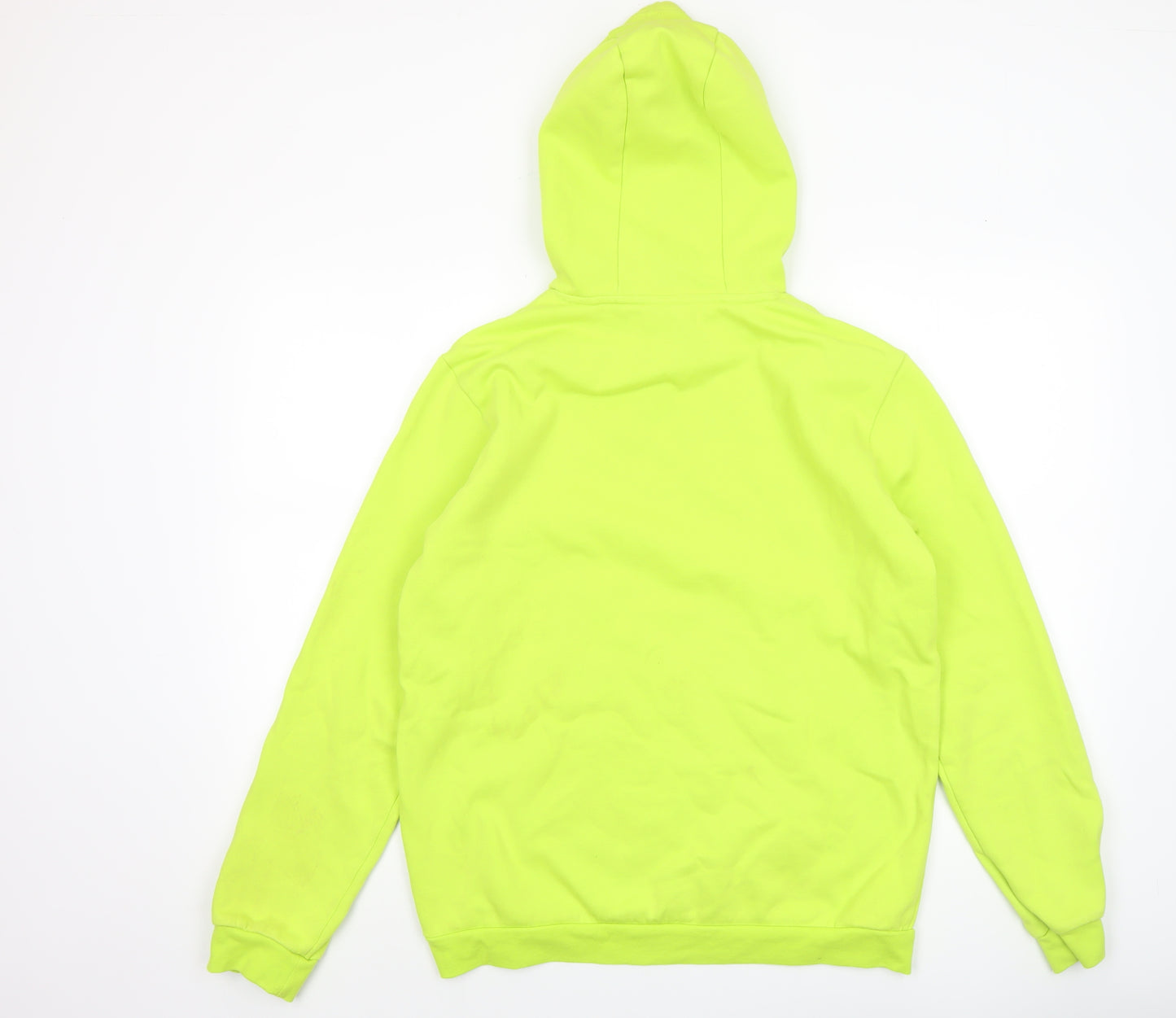 Adidas Men's Yellow Pullover Hoodie Size M Regular Fit Fleece