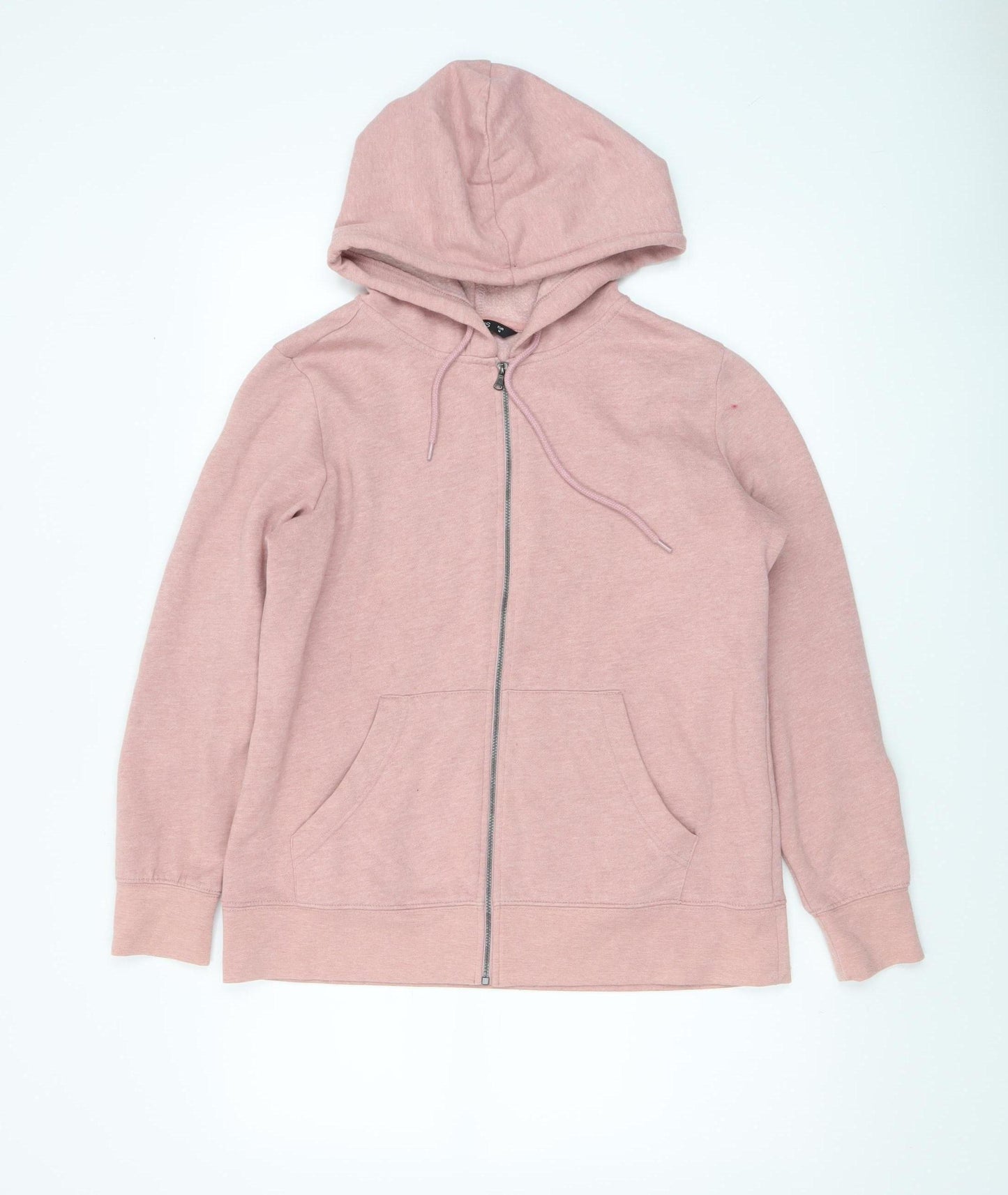 Dunnes Women Pink Full Zip Hoodie Medium Polyester Cotton