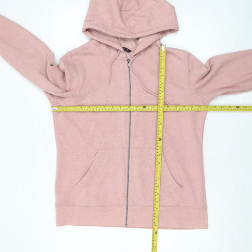 Dunnes Women Pink Full Zip Hoodie Medium Polyester Cotton