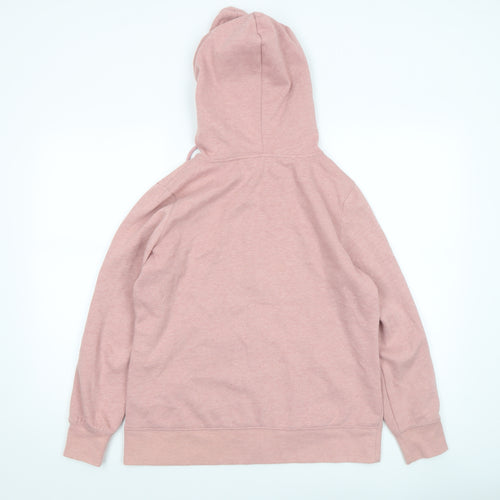 Dunnes Women Pink Full Zip Hoodie Medium Polyester Cotton